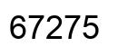 Number 67275 black image