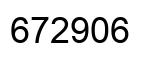 Number 672906 black image