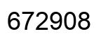 Number 672908 black image