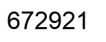 Number 672921 black image