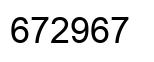 Número 672967 imagen negro