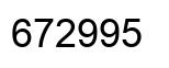 Number 672995 black image
