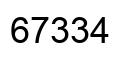 Number 67334 black image