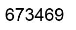Number 673469 black image