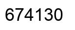 Número 674130 imagen negro