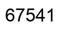Number 67541 black image