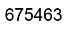 Number 675463 black image