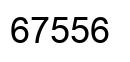 Number 67556 black image