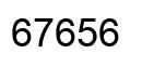 Number 67656 black image