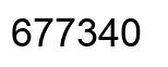 Number 677340 black image
