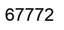 Number 67772 black image