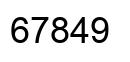 Number 67849 black image