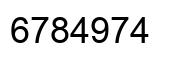 Number 6784974 black image