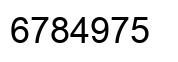 Number 6784975 black image
