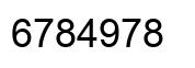 Number 6784978 black image
