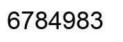 Number 6784983 black image