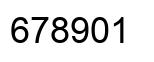 Number 678901 black image