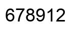 Number 678912 black image