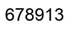 Number 678913 black image