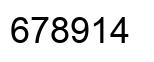 Number 678914 black image
