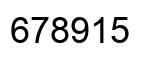 Number 678915 black image