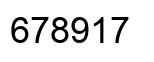 Number 678917 black image