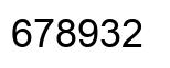 Number 678932 black image