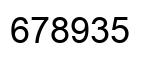 Number 678935 black image