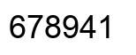 Number 678941 black image