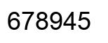 Número 678945 imagen negro