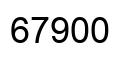 Number 67900 black image