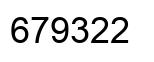 Number 679322 black image