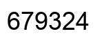 Number 679324 black image