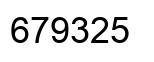 Number 679325 black image