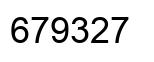Number 679327 black image
