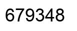 Number 679348 black image