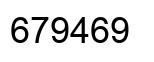 Number 679469 black image