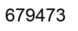 Number 679473 black image