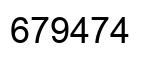 Number 679474 black image