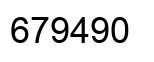Number 679490 black image