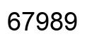 Número 67989 imagen negro