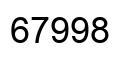Número 67998 imagen negro