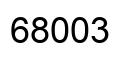 Número 68003 imagen negro