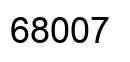 Número 68007 imagen negro