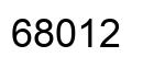 Número 68012 imagen negro