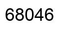 Number 68046 black image