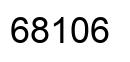 Number 68106 black image
