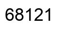 Number 68121 black image