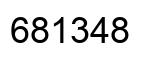 Número 681348 imagen negro