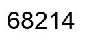 Number 68214 black image